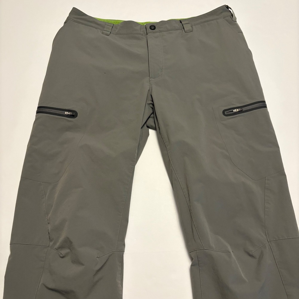 REI Hiking Pants Mens 36x36 Gray Technical Stretch Cargo Outdoor Trousers